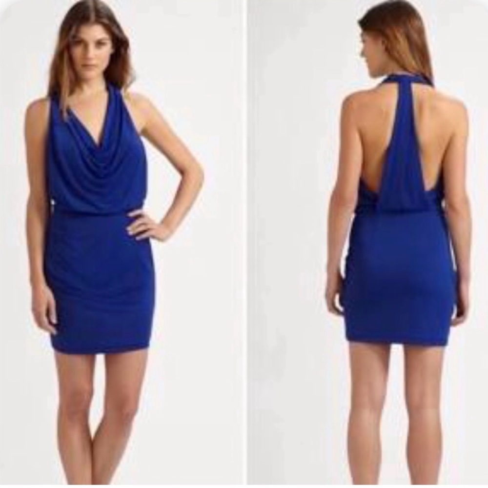 BCBGMaxAzria Royal Blue Backless Dress